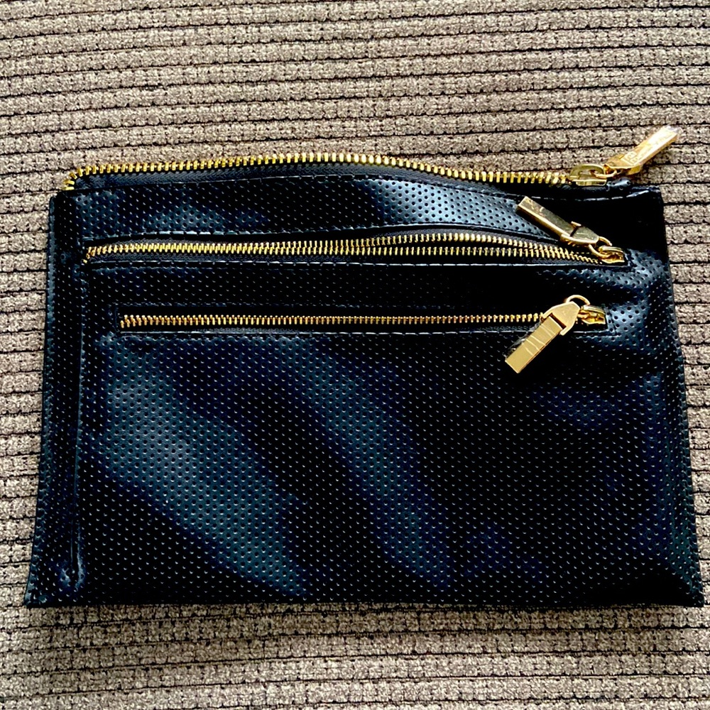 Black zippered clutch